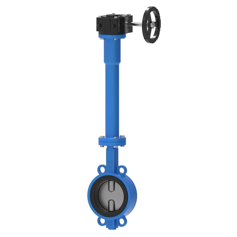 Gear Wafer Butterfly Valve Tija extinsă